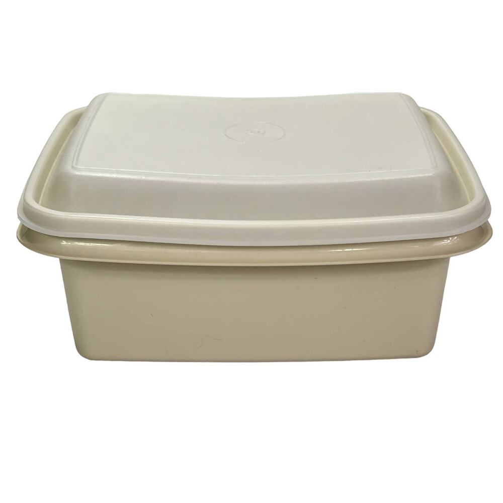 Tupperware Vintage Almond Ice Cream Keeper and Translucent Lid   #1